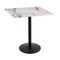 Holland Bar Stool Co 42" Tall OD214 Black Table Base 22" Diameter 36"x36" Square White Marble Top OD214-2242BWOD36SQWM - alternate 1